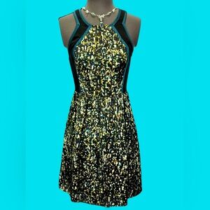 Rebecca Taylor Fit & Flare Racer Back Dress Size 0